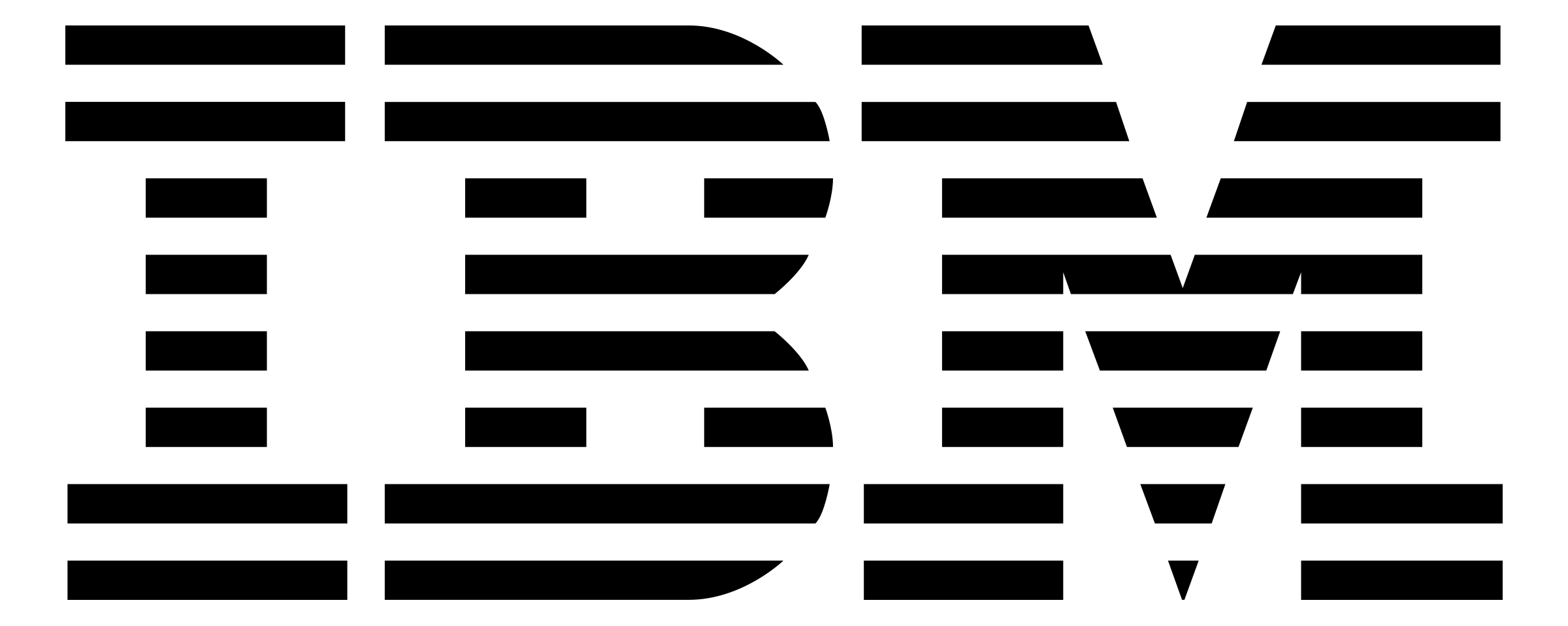 Black and white IBM logo