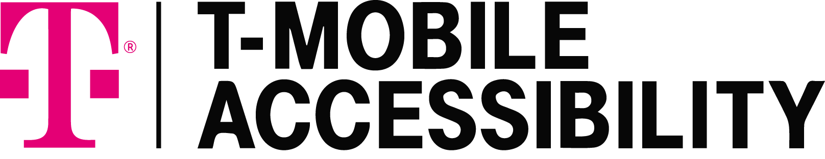 Pink and Black T Mobile Accessibility logo